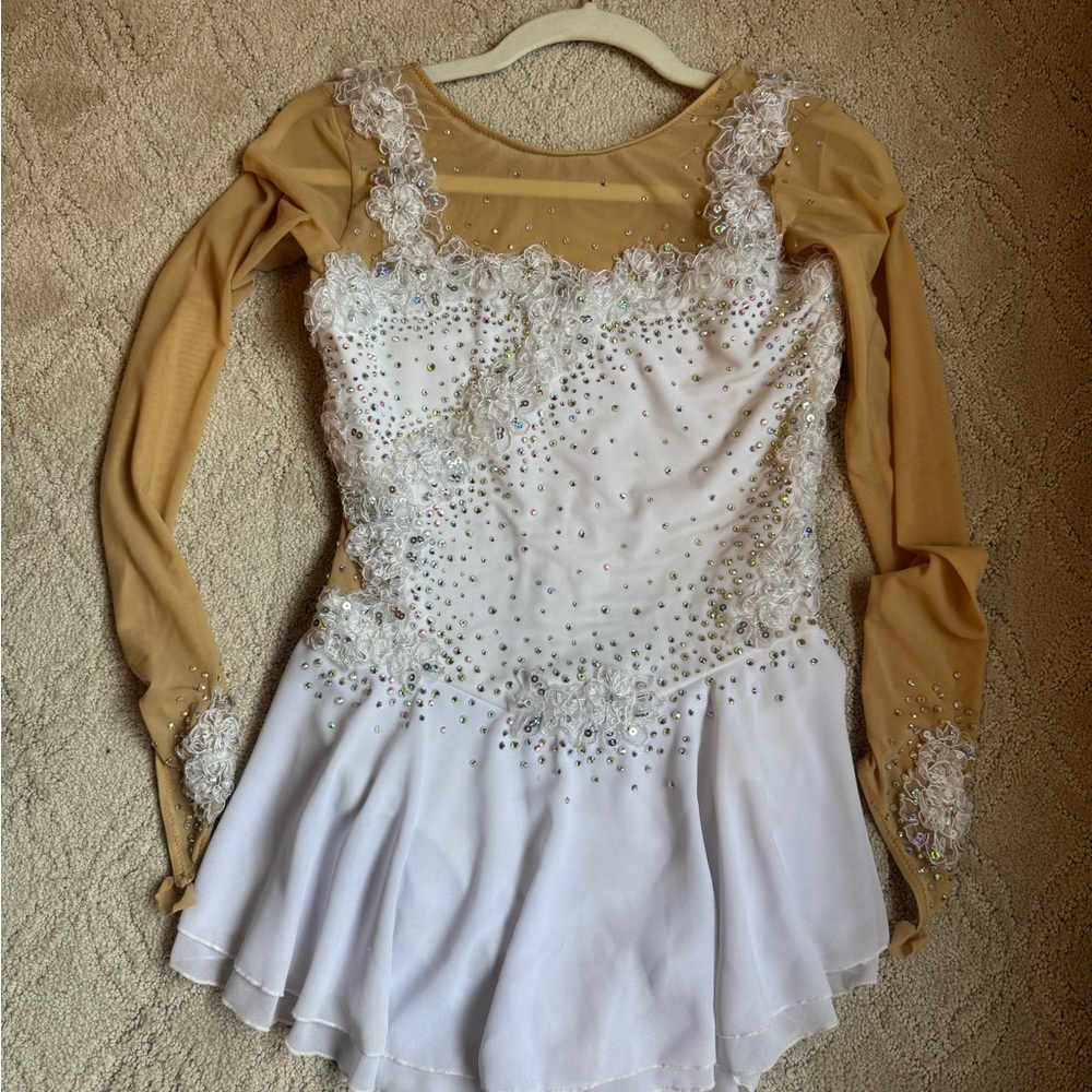 Never worn - white figure skating dress